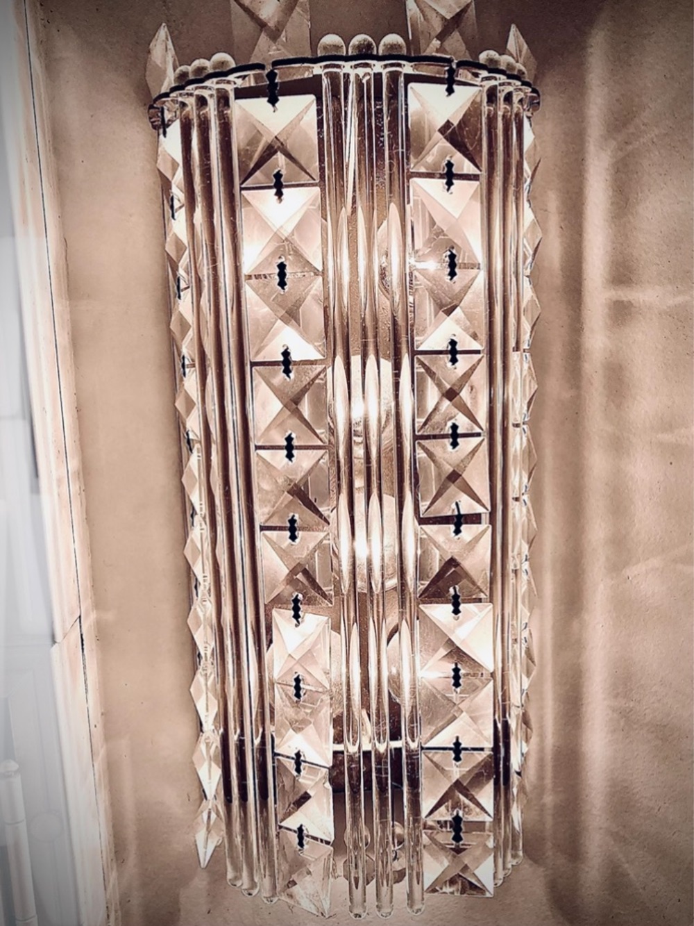 Vintage MCM Schonbek  Wall Sconce Light